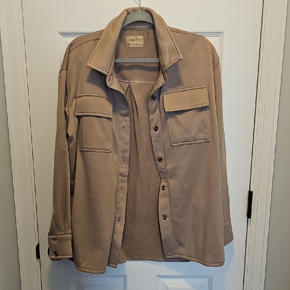 Simply Blessed Button Down Fleece Shirt
